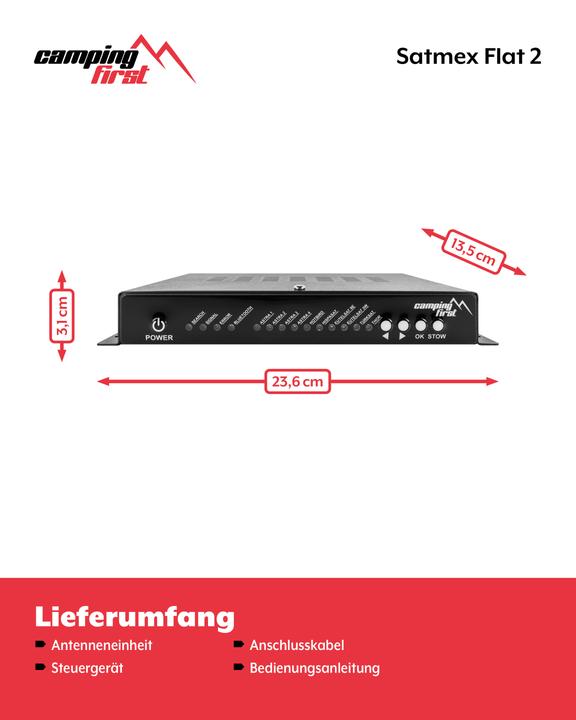 Productafbeelding Camping First Satmex Flat 2 (Platte antenne, 33 dB, DVB-S / -S2)