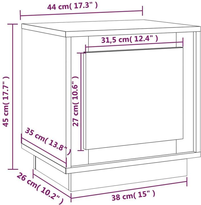 Immagine prodotto vidaXL Nachttisch (44 x 35 x 45 cm)
