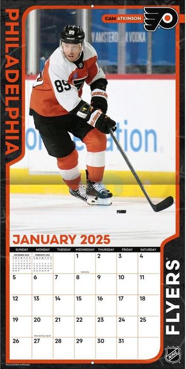 Produktbild NHL - Philadelphia Flyers - 30.5 x 30.5 cm Team Wandkalender 2025 (30.5 x 30.5 cm, Französisch, Italienisch, Spanisch, Deutsch, Englisch)