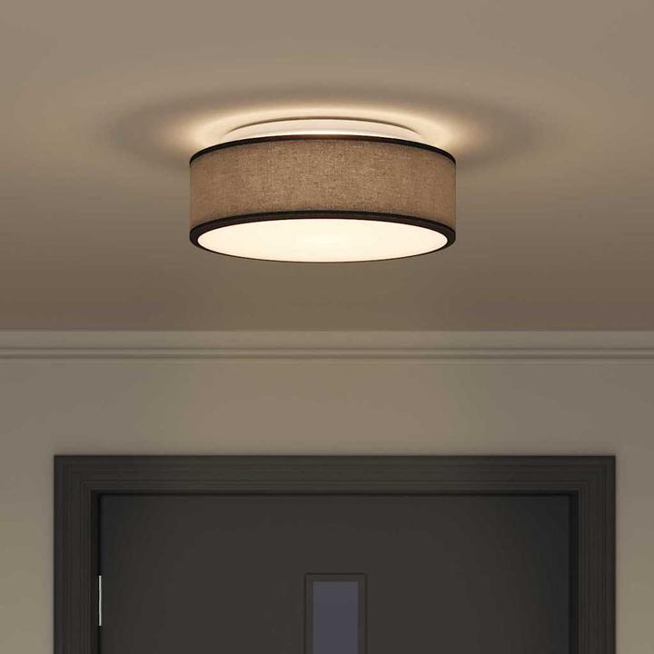 Actual product image VidaXL Deckenlichter Flush Mount Schwarz Ø 38 cm Stoff E27 (GU10)