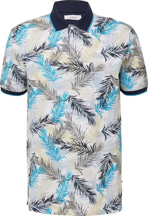 Immagine prodotto S.Oliver Polo-Shirt Piqué-Poloshirt mit Print und Kontrast-Details (M)