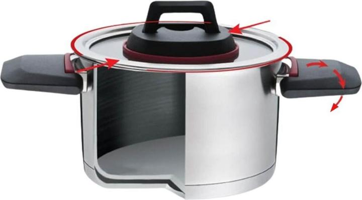 Immagine prodotto Maestro MR-3530-6 Topfset mit Klappgriffen 6 Stück (24 cm, Set di pentole e padelle da cucina, Acciaio inossidabile)