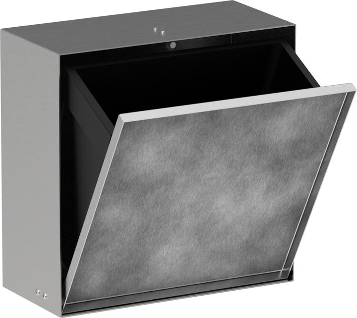 Image du produit hansgrohe XtraStoris Rock poubelle, encastrée, porte carrelable, 390x140x390mm, 6 litres de capacit (6 l)