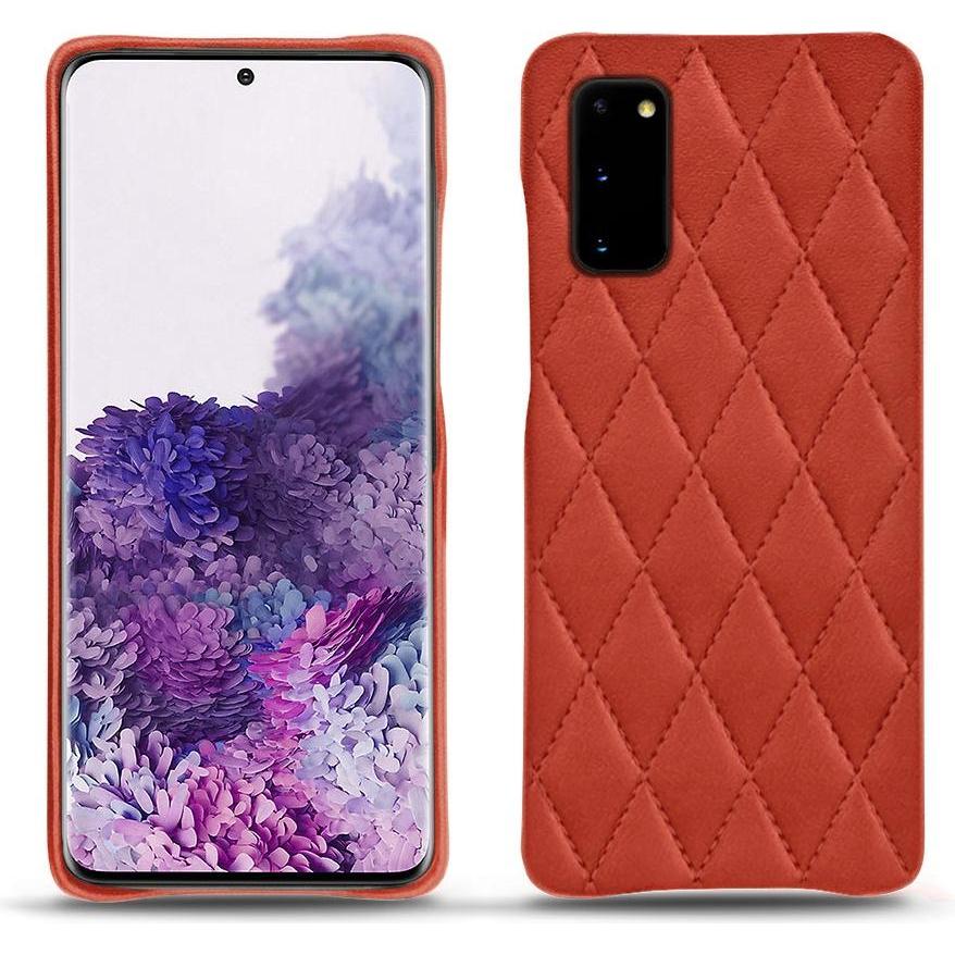 Noreve Lederschutzhülle (Samsung Galaxy S20), Smartphone Hülle, Orange