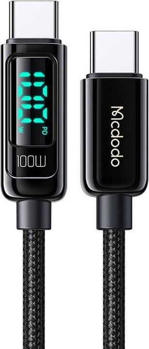 Actual product image Mcdodo CA-8820 100W USB-C to USB-C cable, 1.2m (black) (1.20 m)