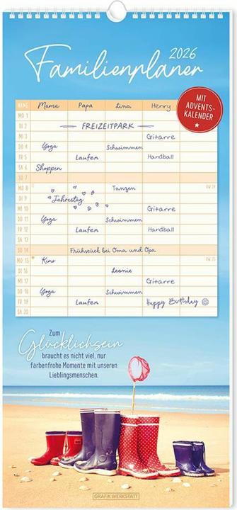 Immagine prodotto Familienplaner 2026 Classic (22 x 48 cm, Copertina rigida, Tedesco)