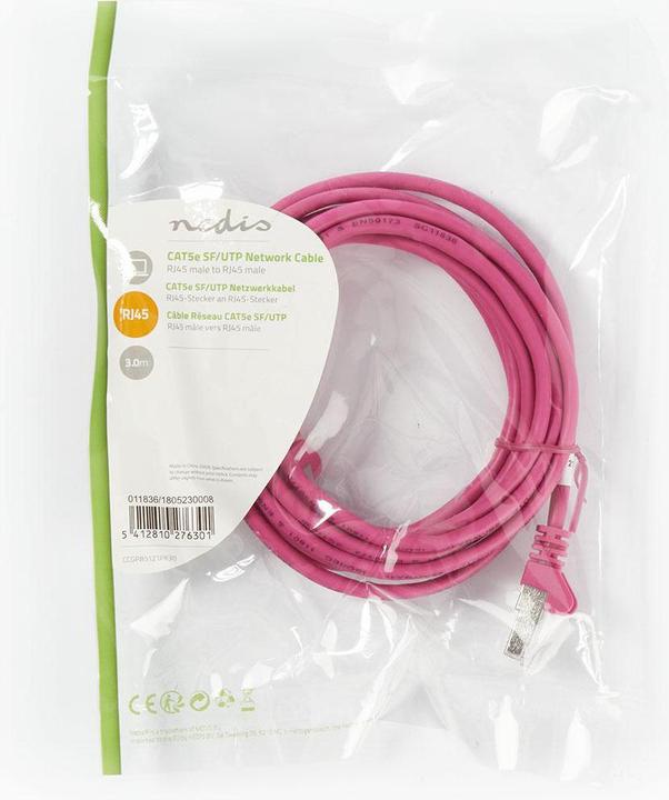 Actual product image Nedis Network cable (Cat5E, FTP, J45) (S/UTP, CAT5e, 3 m)