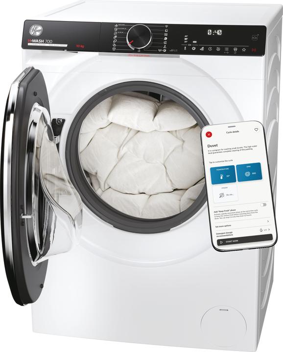 Produktbild Hoover H-WASH 700 H7W 610MBC-S Frontlader-Waschmaschine 10 kg 1600 U/min Weiss (10 kg, Links)