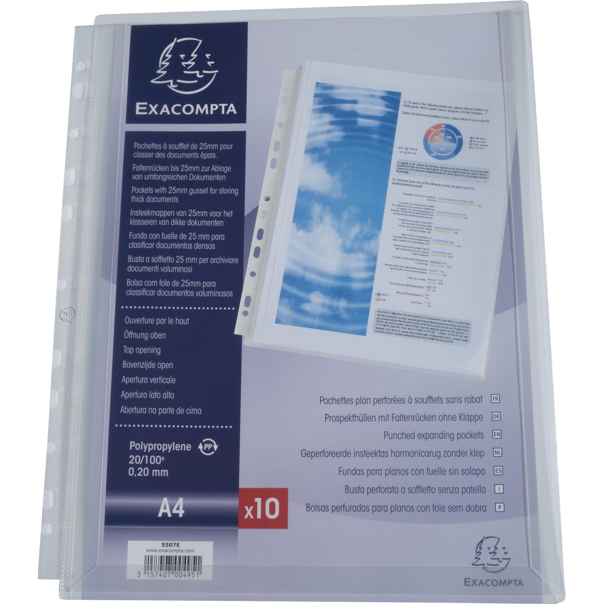Exacompta, Mappe, Schutzhüllen (A4, 10 x)