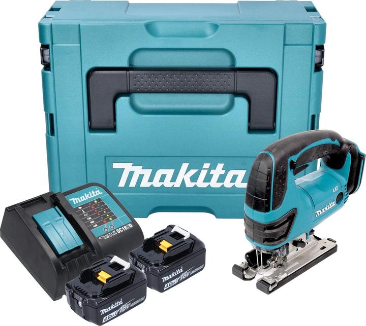 Produktbild Makita DJV 180 SMXJ Akku Stichsäge 18 V 135 mm + 2x Akku 4,0 Ah + Ladegerät + Makpac