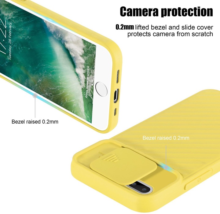 Immagine prodotto Cadorabo Cover in TPU con protezione della fotocamera (Apple iPhone 7 Plus, Apple iPhone 7s Plus)