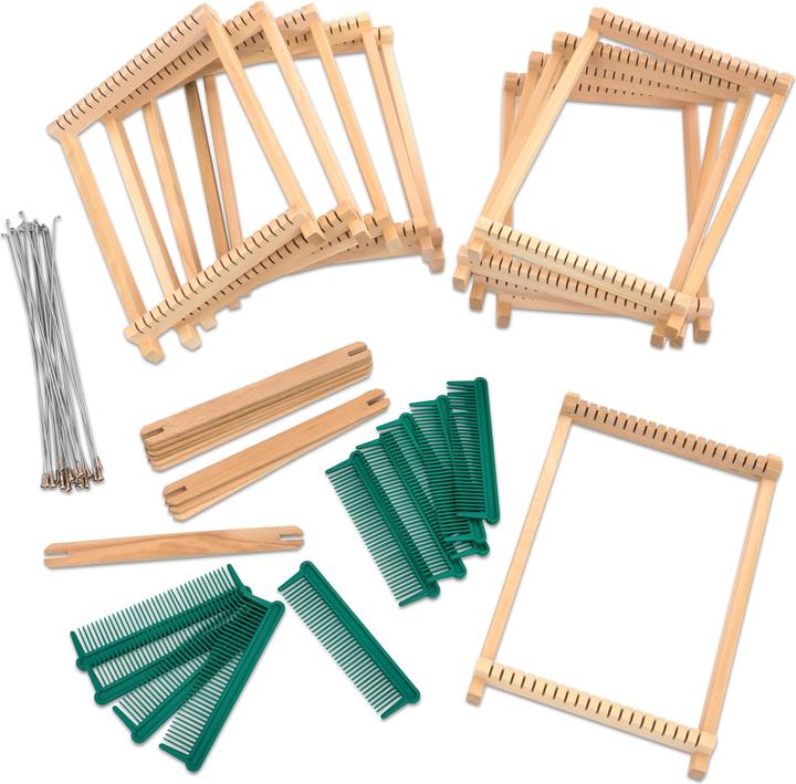 Actual product image Betzold Set: 10 school weaving frames, 16 cm weaving width