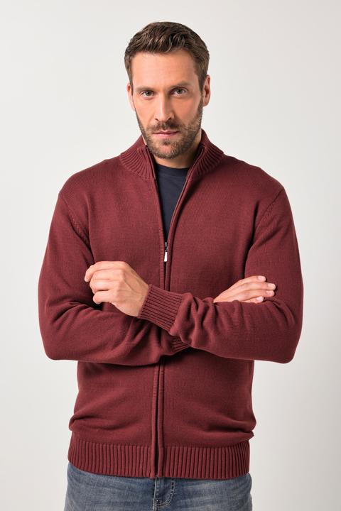 Actual product image JP1880 Cardigan, stand-up collar, ribbed trim (4XL)