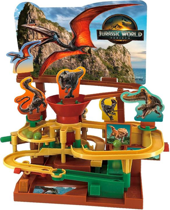 Produktbild Epoch Jurassic World - Adventure Gyrosphere Challenge (Englisch, Italienisch, Litauisch, Russisch, Portugiesisch, Norwegisch, Lettisch, Polnisch, Niederländisch, Schwedisch, Deutsch, Dänisch, Finnisch, Estnisch, Französisch, Spanisch)