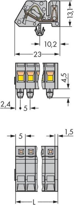 Produktbild Wago 1-Leiter Federleiste
