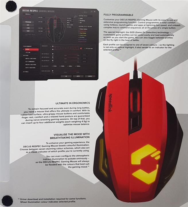 Actual product image Speedlink Decus Respec (Cable)