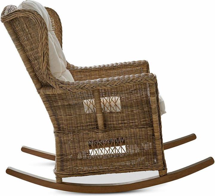 Image du produit Loberon Fauteuil à bascule Jeveren marron/blanc