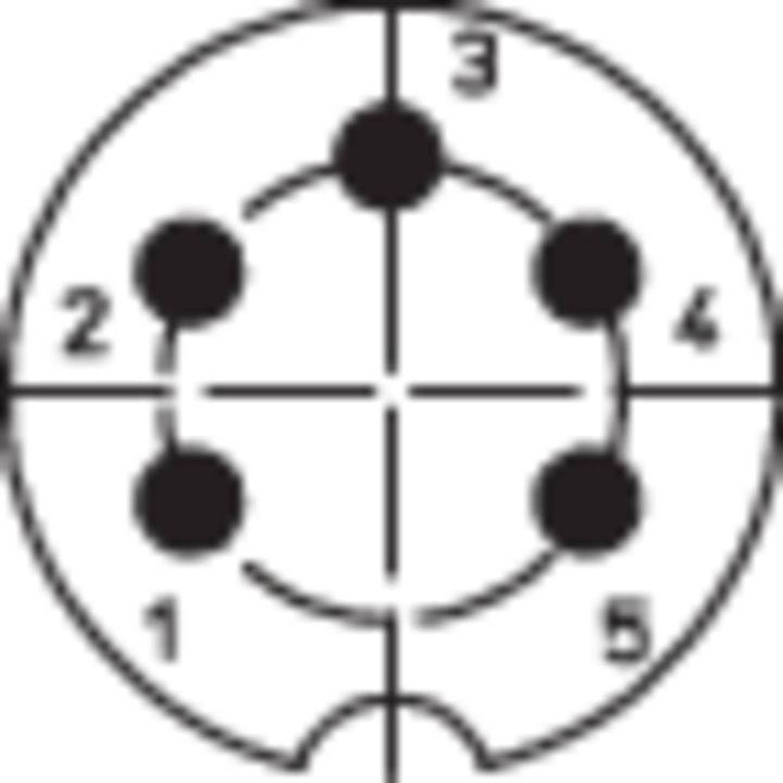 Produktbild BKL Electronic 0202018 DIN-Rundsteckverbinder Flanschbuchse, Kontakte gerade Pol