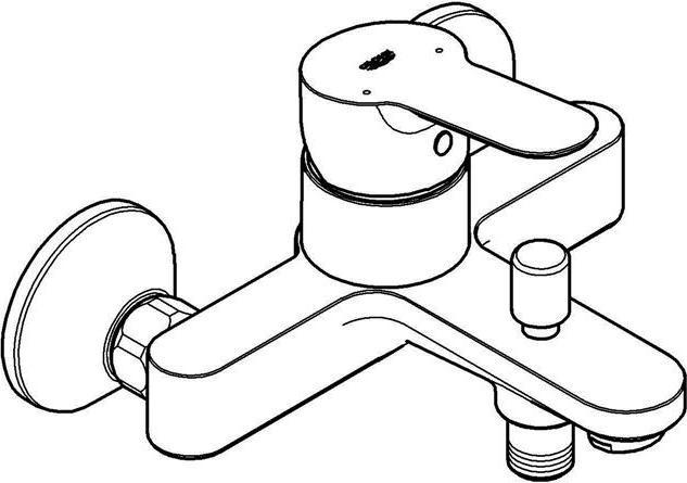 Actual product image Grohe Einhand-Wannenbatterie BAUEDGE