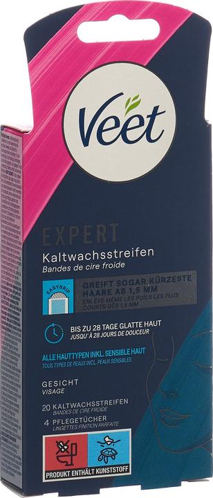Actual product image Veet Expert cold wax strips face (20 x, 27 g)