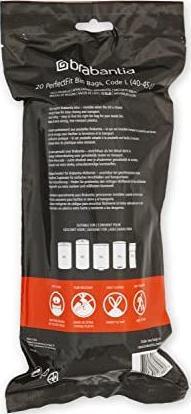 Actual product image Brabantia PerfectFit Vuilniszakken - 40/45 l - Code L - 6 rolls x 20 stuks (120 x, 45 l)