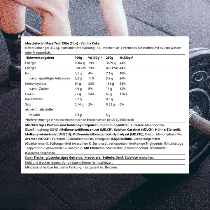 Produktbild Muscle Tech Mass Tech (3200 g, 1x, Vanille)