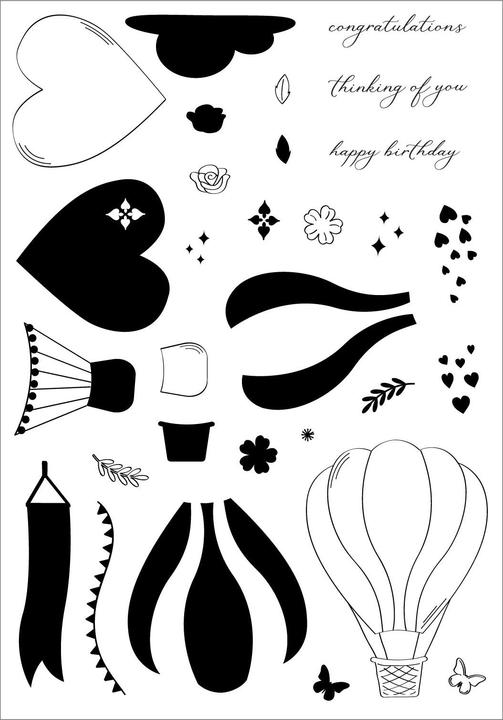 Produktbild Sizzix Klarsichtstempel-Set A5 28 Stück - Up and Away by Catherine Pooler