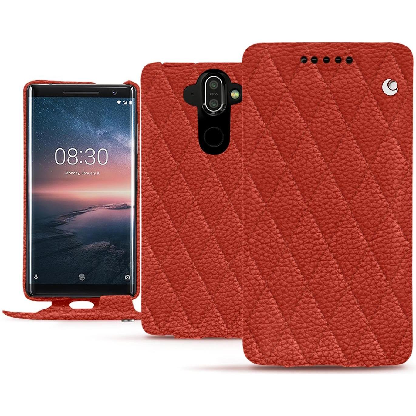 Thumbnail - Noreve Lederschutzhülle vertikal (Nokia 8 Sirocco), Smartphone Hülle, Orange