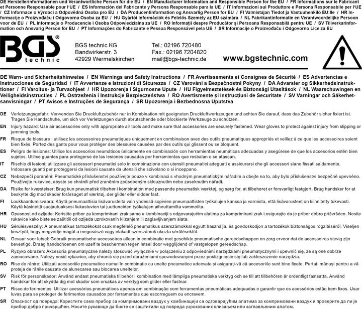 Actual product image BGS Air Nipple with 10 mm Hose Connection