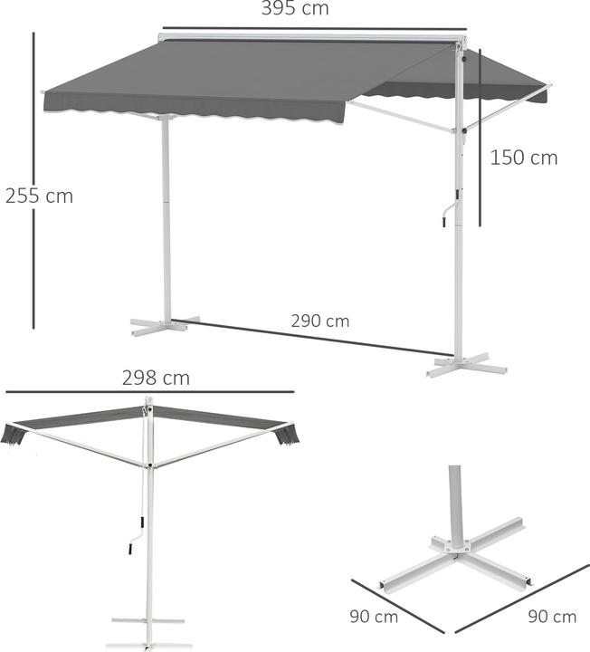 Immagine prodotto Outsunny Tenda da sole con braccio pieghevole (2.94 m)