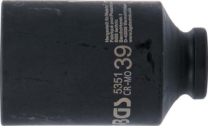 Actual product image BGS Impact Socket, 12-point 12.5 mm (1/2") Drive 39 mm (39 mm)