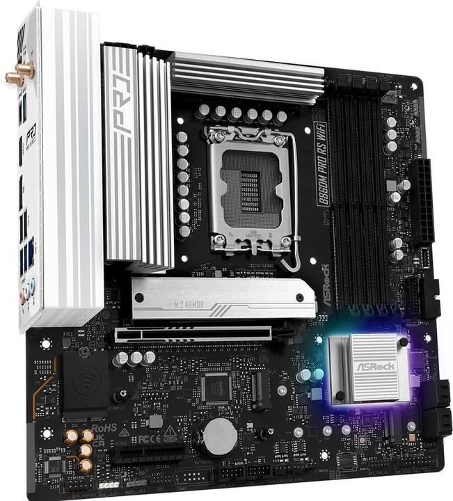 Produktbild AsRock B860M Pro RS WiFi DDR5 Intel S retail (LGA 1851, Intel B860, mATX)