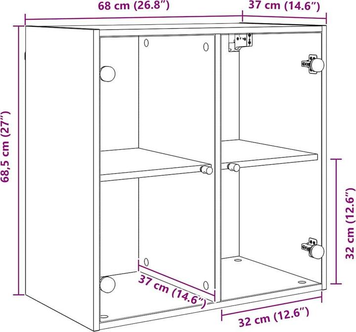 Produktbild vidaXL Wandschrank (68 x 37 x 68.50 cm)