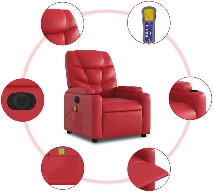 Image du produit vidaXL Fauteuil de massage électrique en similicuir