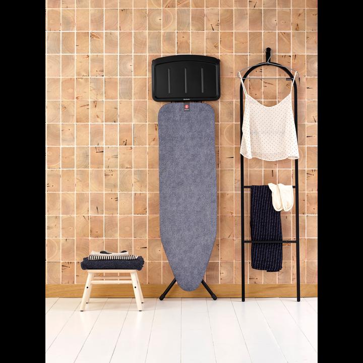 Actual product image Brabantia Ironing board Denim Blue with steam station shelf (124 x 38 cm)