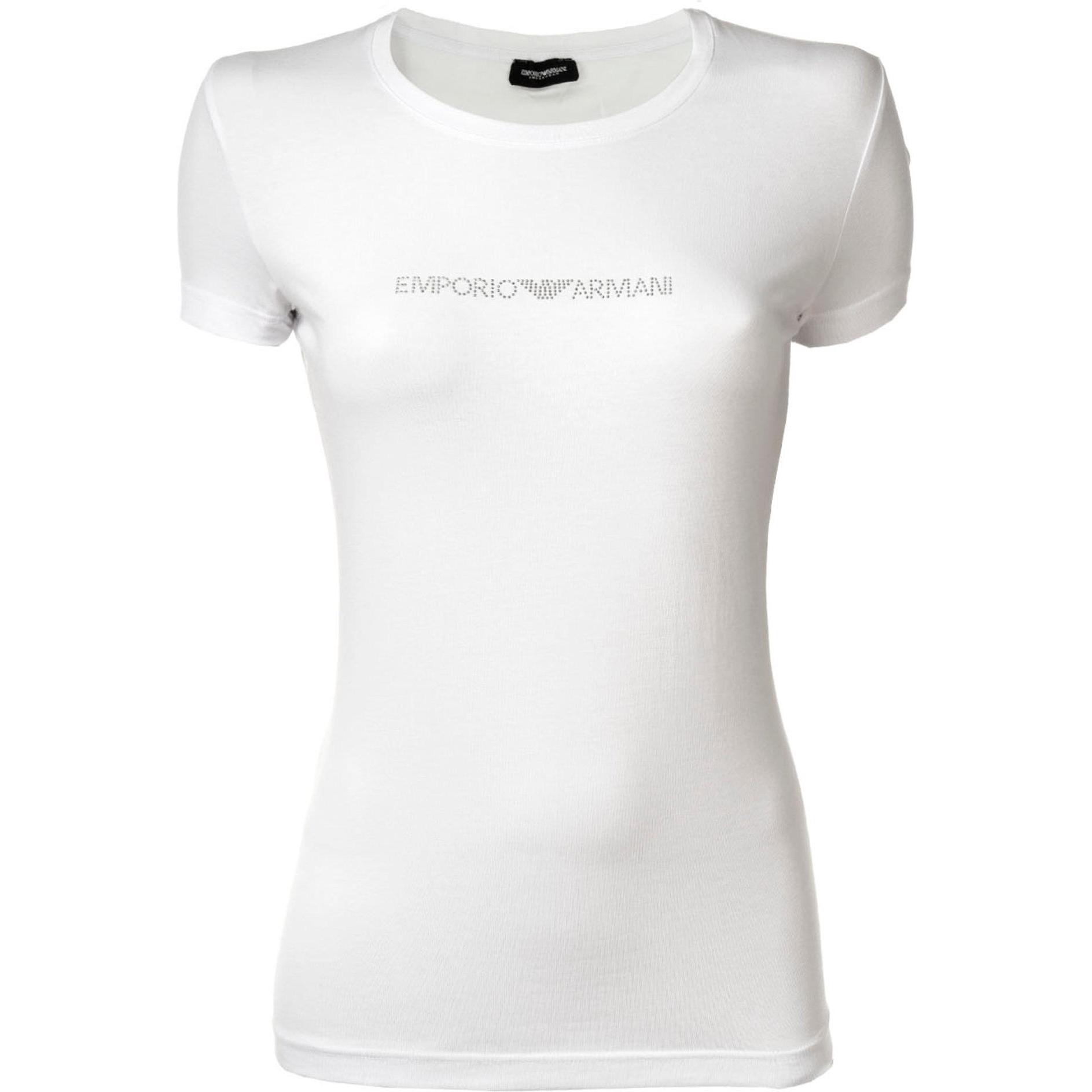 Thumbnail - Emporio Armani, Damen, Shirt, T-Shirt Homewear Figurbetont, Weiss, (XS)