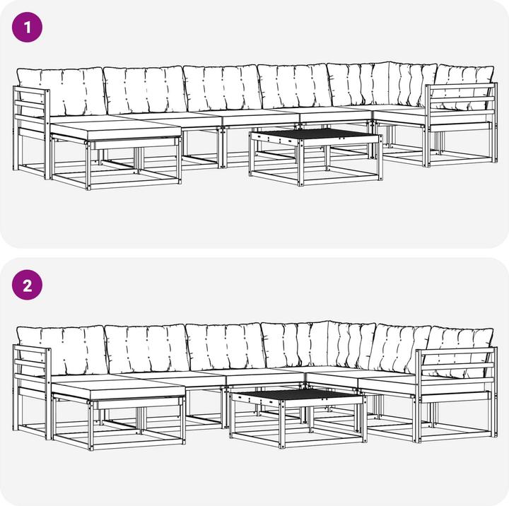 Produktbild vidaXL Outdoor-Sofagarnitur