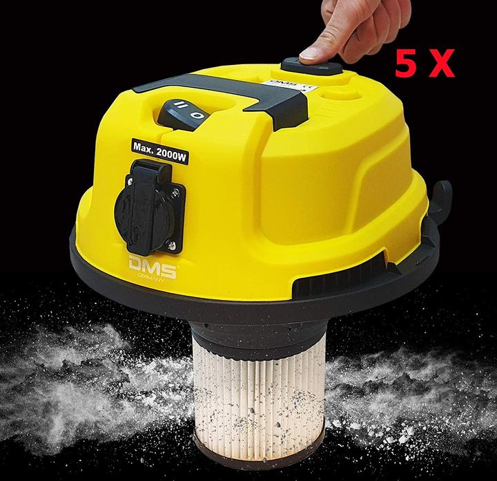 Produktbild DMS Industriestaubsauger mit 2300 Watt Gelb (Nass-Trockensauger)