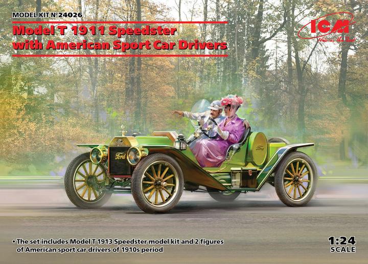 Actual product image ICM Model T 1913 Speedster with American Sport Car Drivers