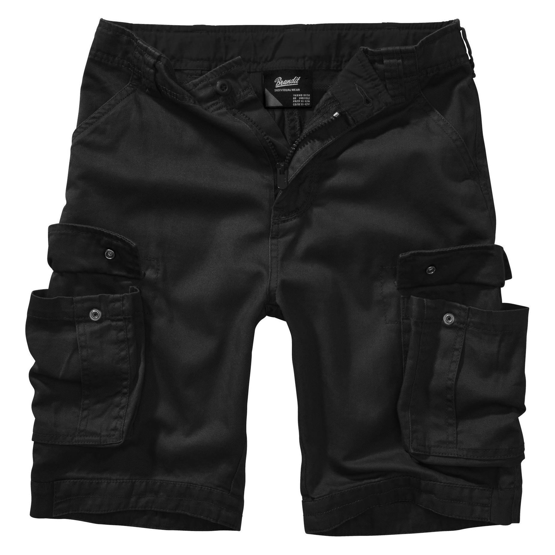 Brandit, Herren, Shorts, Kids Urban Legend Shorts - 16209, Schwarz, (158)