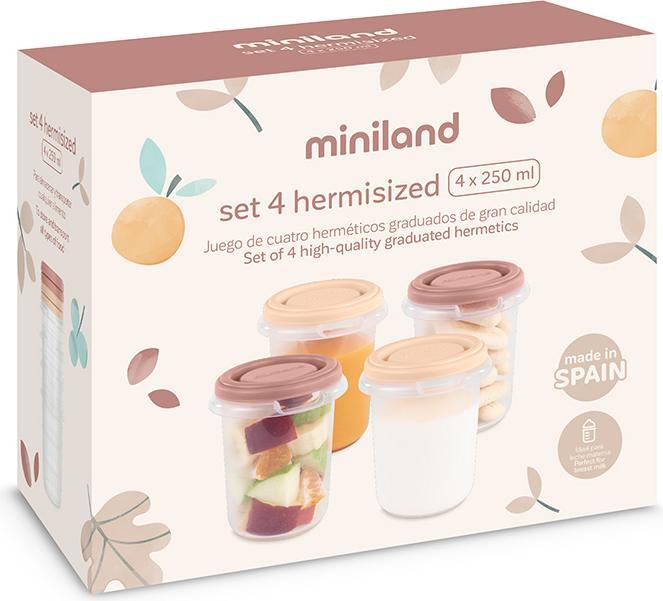 Produktbild Miniland Set 4 Hermisized Valencia 250ml