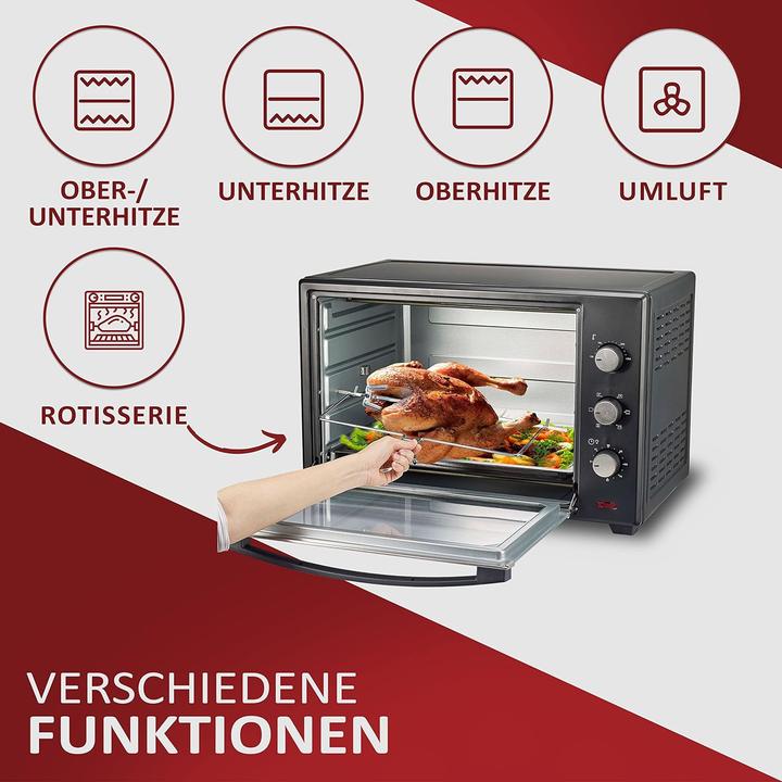 Actual product image Steinborg Minibackofen 60 Liter, Silber