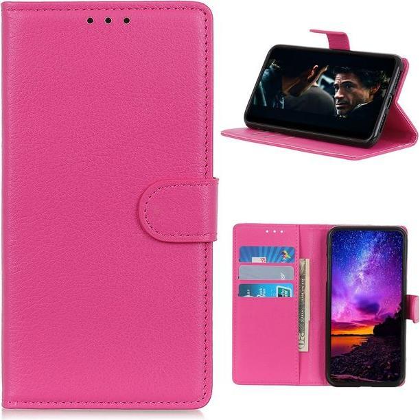Thumbnail - MU Classic Litchi Leder Bookcover Series (LG K22), Smartphone Hülle, Rosa