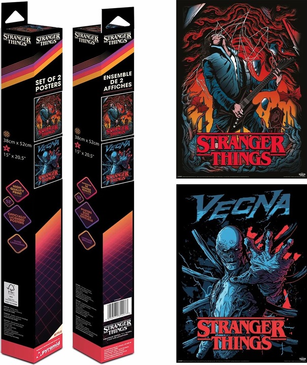 Actual product image Pyramid STRANGER THINGS - Vecna & Eddie - Set 2 Posters 52 x 38cm