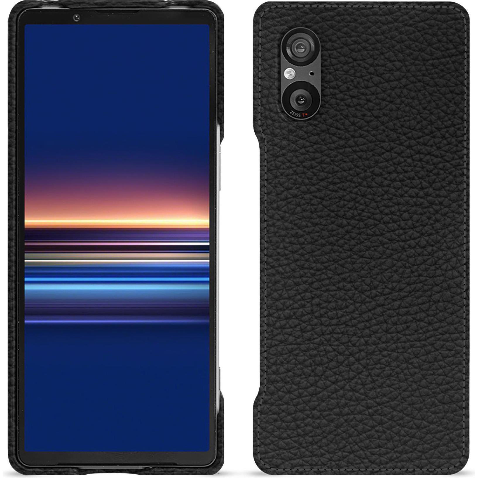 Noreve Lederschutzhülle (Sony Xperia 5 V), Smartphone Hülle, Schwarz
