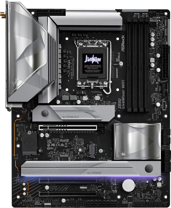 Produktbild AsRock Z890 LiveMixer WiFi Intel DDR5 S1851 (LGA 1851, Intel Z890, ATX)
