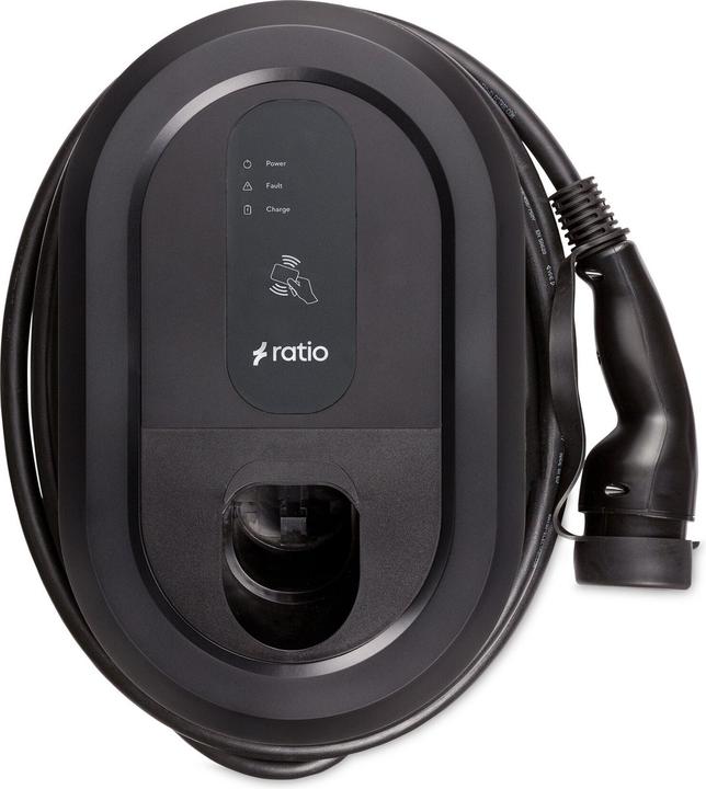 Ratio Electric io6 Laadstation 5 meter vaste laadkabel 3 fase 16-32A - E-Flux (Tipo 2, 22 kW, 32 A)