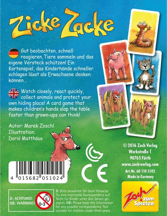 Produktbild Zoch Zicke Zacke (Deutsch, Englisch, 2 - 5 Spieler)