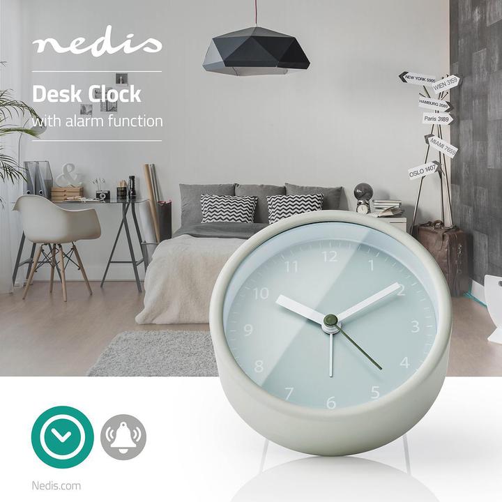 Image du produit Nedis Alarme de bureau analogique Clock Snooze Function Green