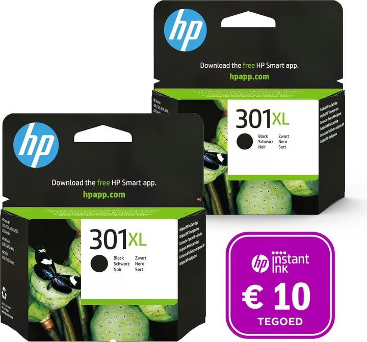 Image du produit HP 301 - 2x cartouche d'encre 301XL Noir + encre instantanée tegoed (CF)